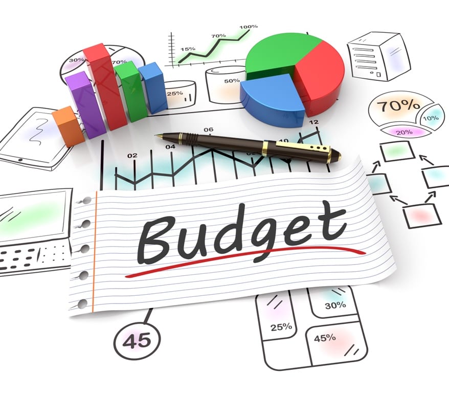 planning your IT budget written on paper with charts around