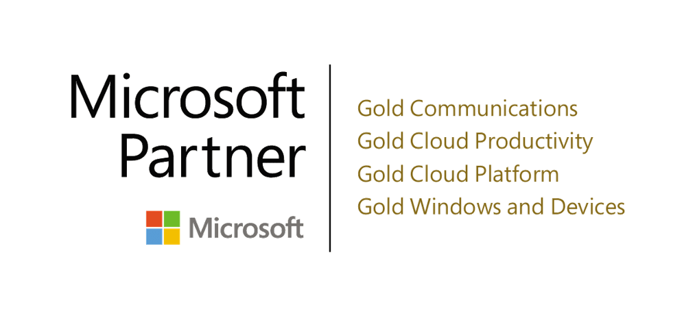 PEI 4 time Microsoft Gold Partner logo