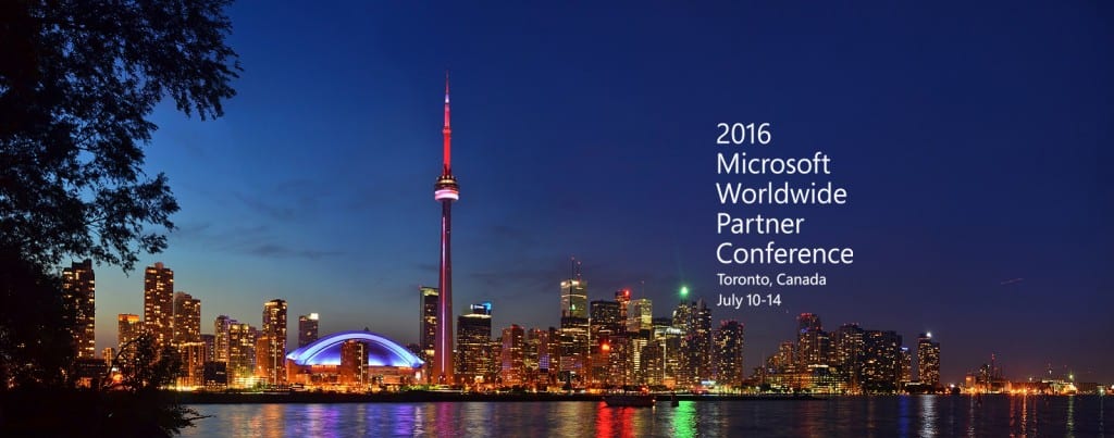 2016 Microsoft Worldwide Center Partner Conference banner