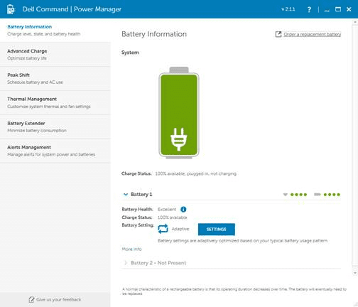 dell power manager thermal management