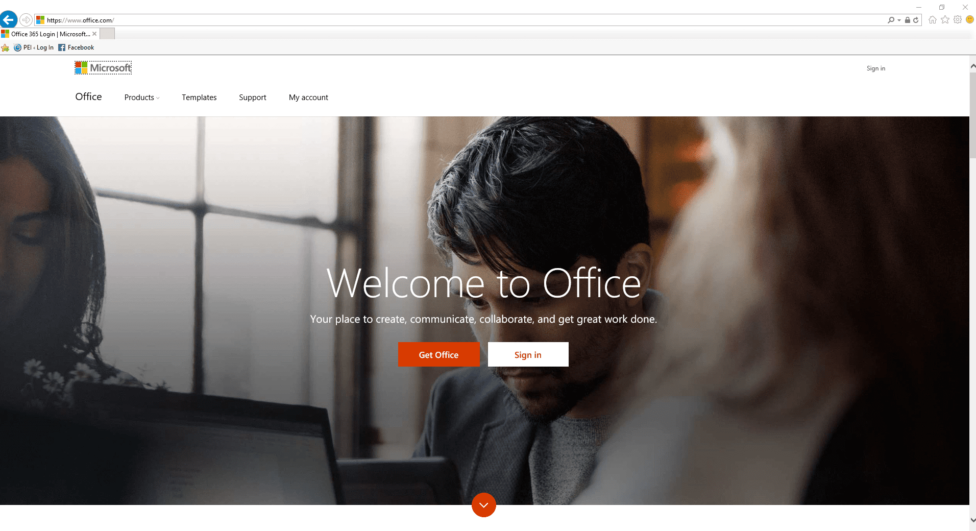 Office 365 Licensing office.com screenshot