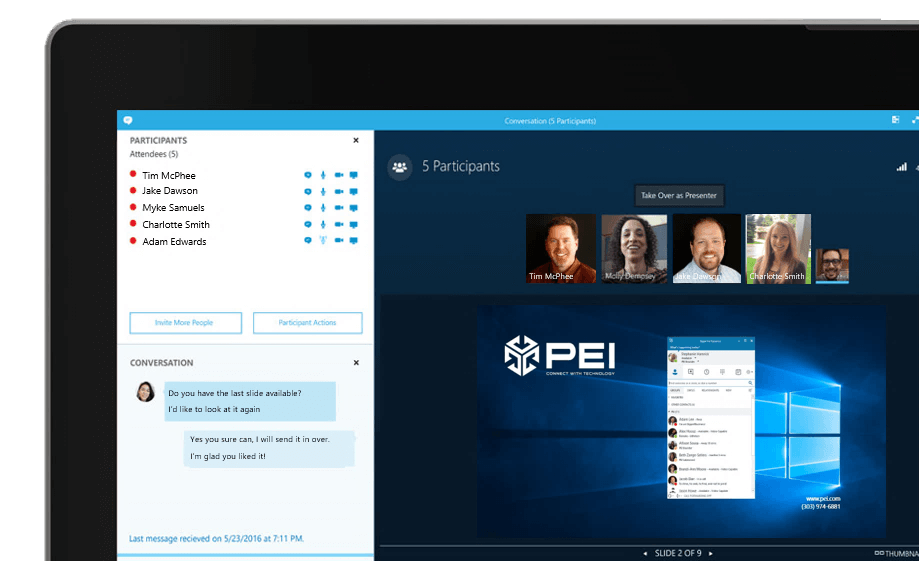 skype for business deployment in use for conference call services
