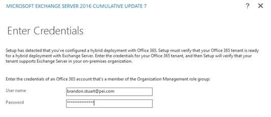 Exchange Hybrid Deployment Check Fails screenshot