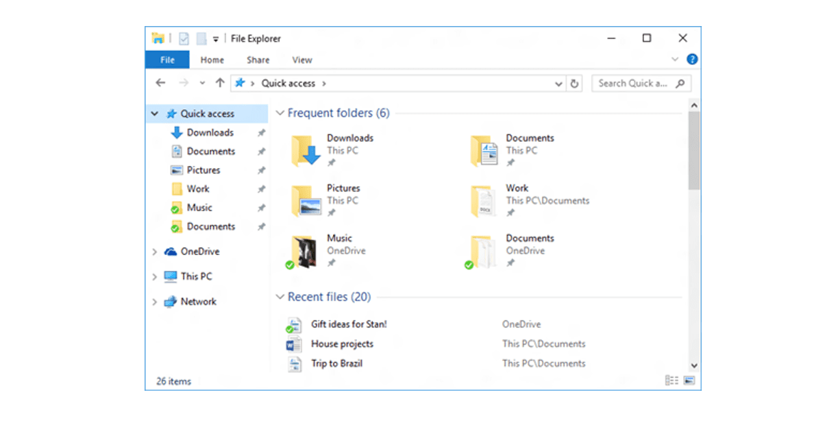 windows explorer change default folder