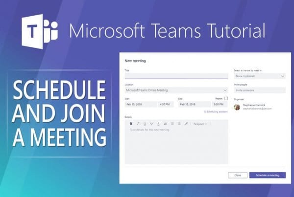 Microsoft Teams how to schedule a meeting