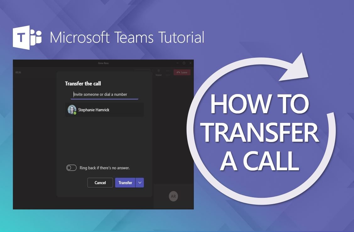 how to transfer a call through teams