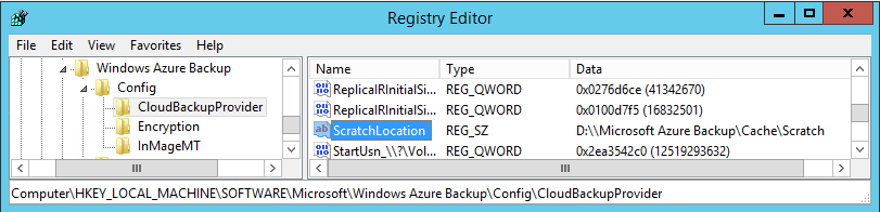 Azure Backup Scratch Location 2