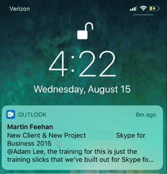Outlook mobile app mention feature preview