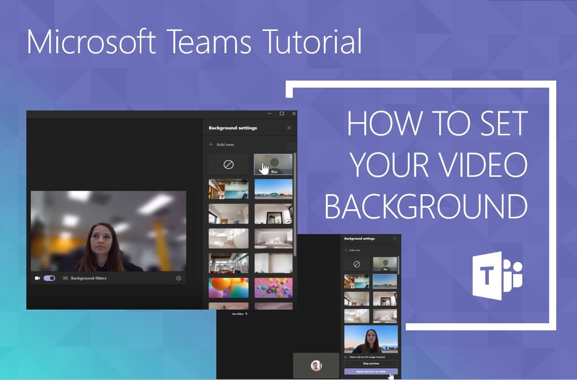 Microsoft Teams - How to Set your Video Background - PEI