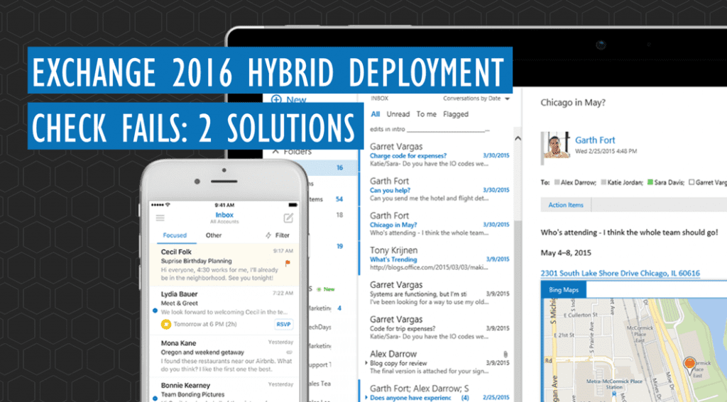 Exchange Server 2016 Hybrid Deployment Fail Solutions