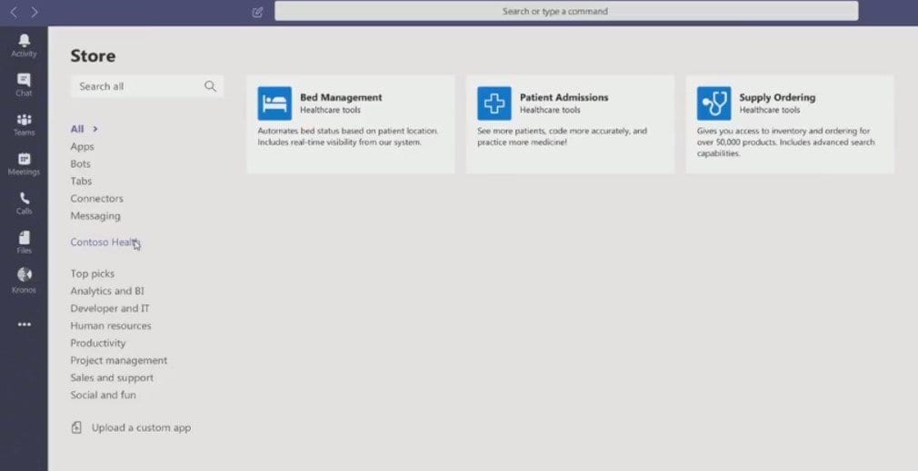 Adaptive Cards in Healthcare in Microsoft Teams