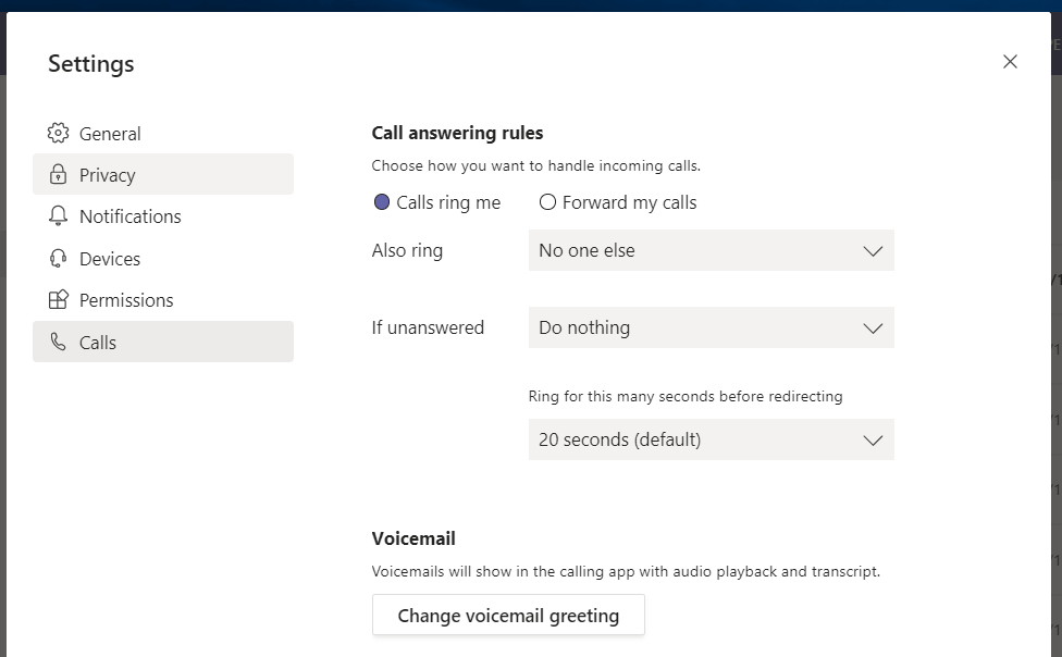 Microsoft Teams Record Voicemail Greeting