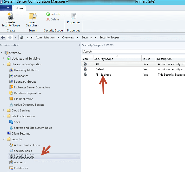 Create an SCCM Security Scope