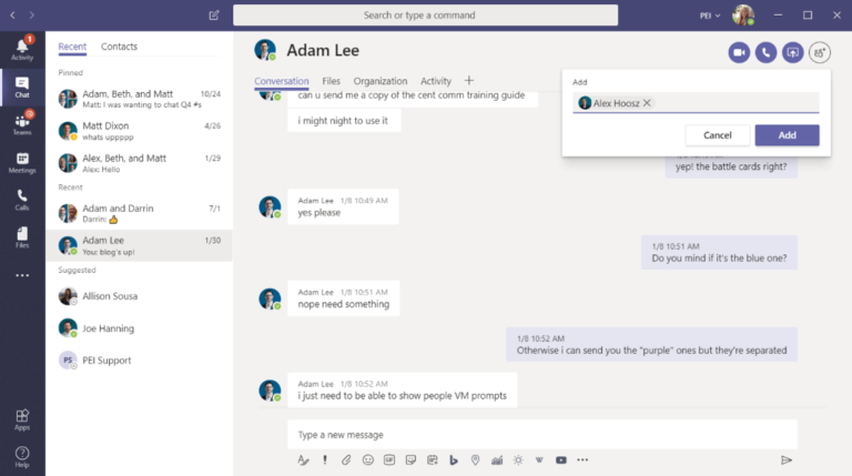 how to download microsoft teams chat history