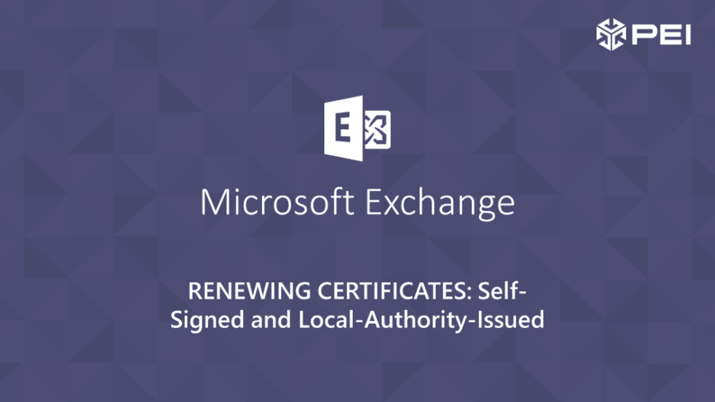 certificate renewals