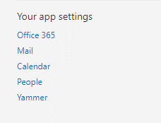 Outlook Wepp App mail settings