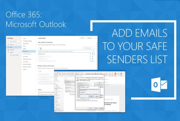 Outlook Whitelist emails on Safe Senders List