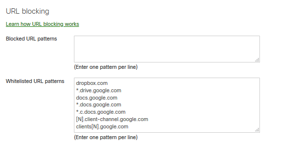 URL filtering in Meraki Dashboard