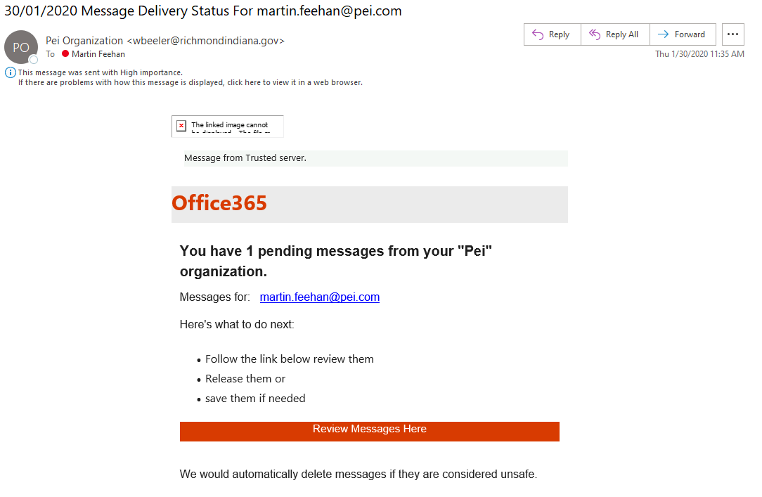  Office 365 Phishing Attack