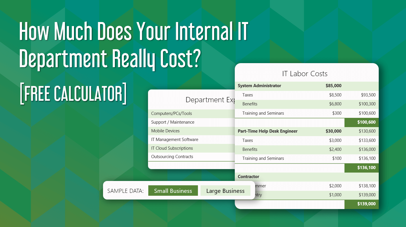 What Does IT Costs To Run Your IT Department with Free Calculator