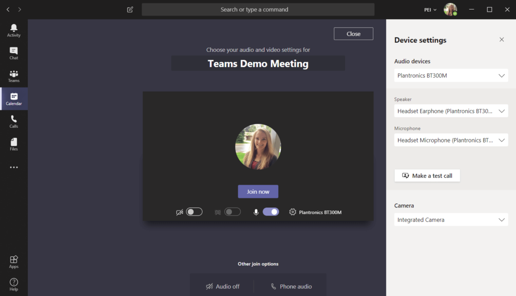 Join Screen in Microsoft Teams
