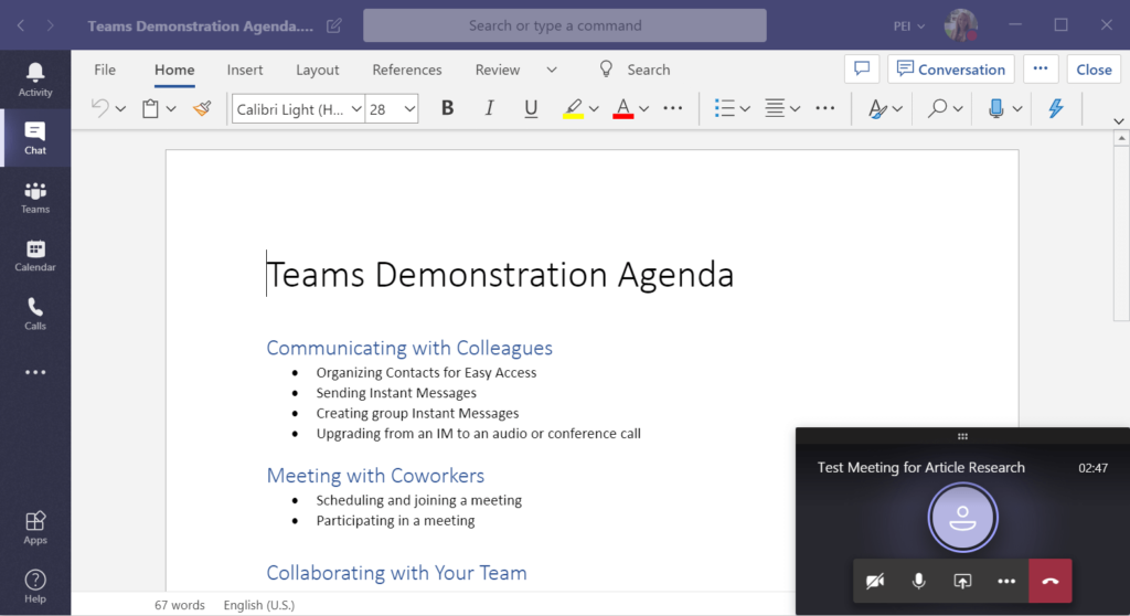 edit File in Microsoft Teams meeting