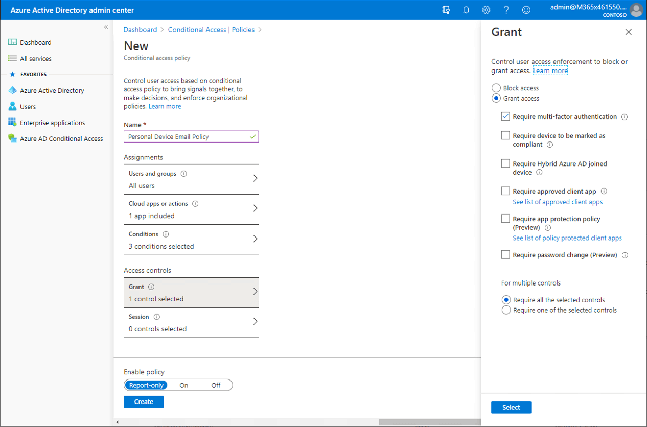 Conditional Access Policy Screenshot For Security MSP