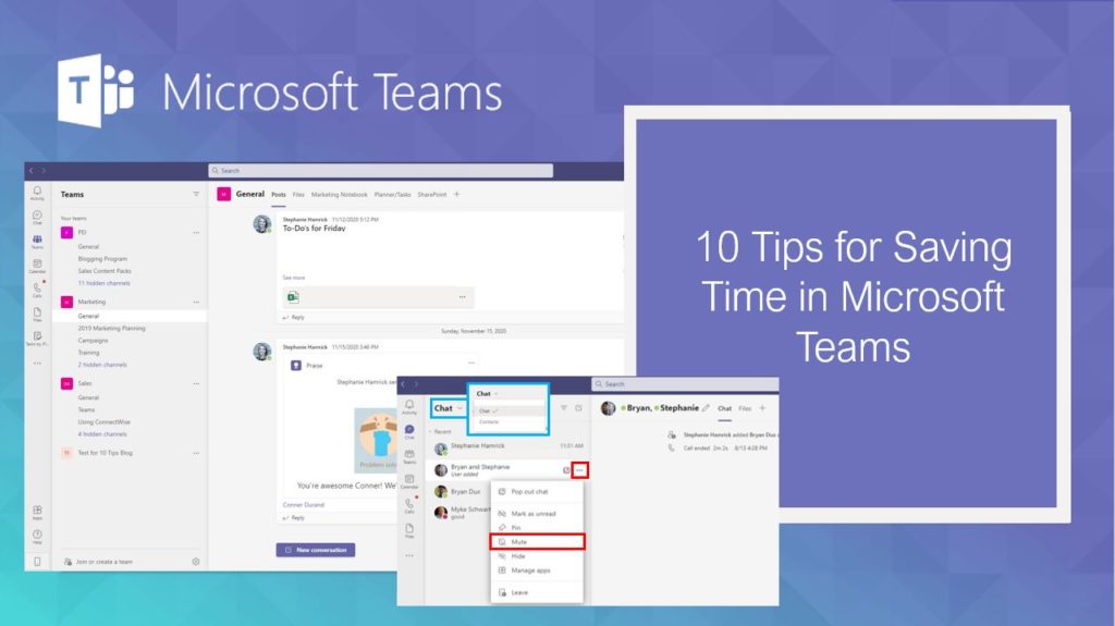 [10 Tips] Save Time and more Efficient with Microsoft Teams