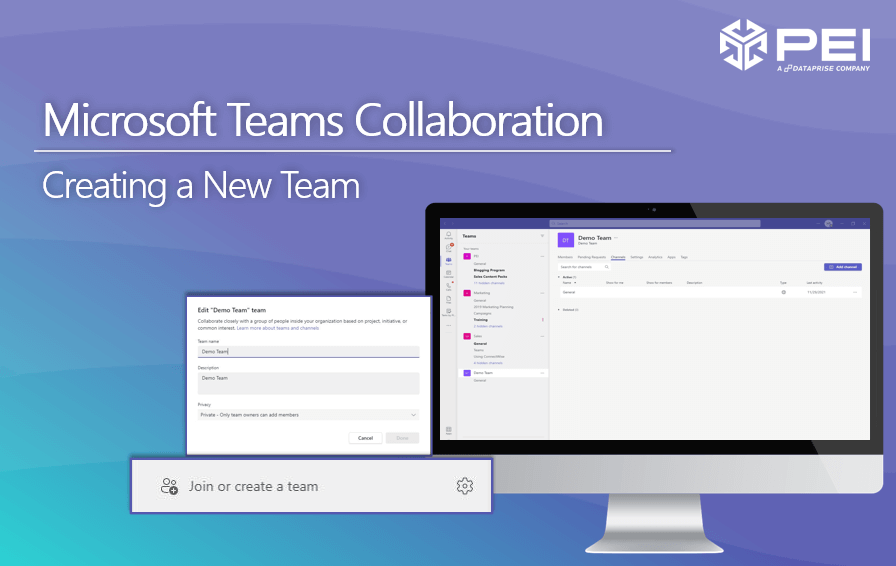 Microsoft Teams: What to Consider When Creating a New Team - PEI
