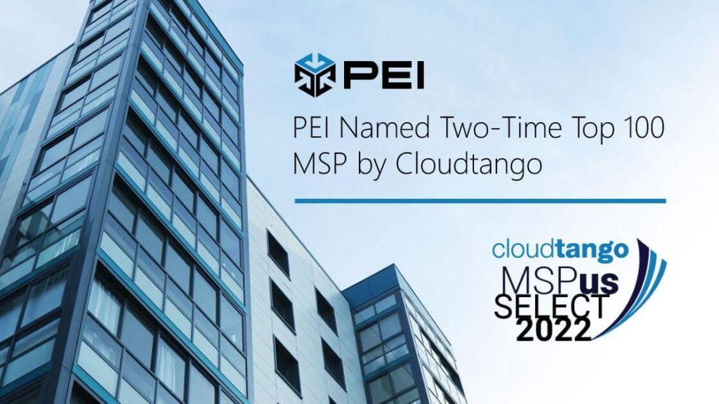 PEI Named Two-Time Top 100 MSP by Cloudtango