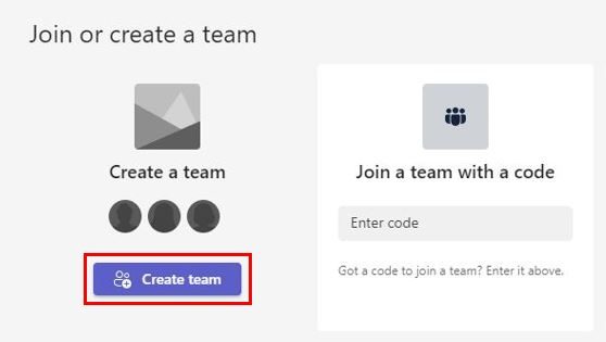 Create a new team for your personal workspace
