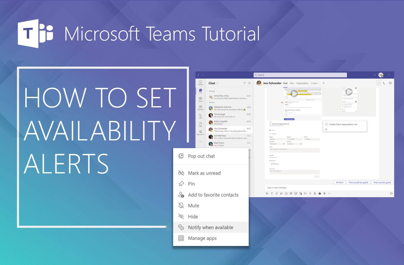  VIDEO How To Set Availability Alerts In Microsoft Teams PEI