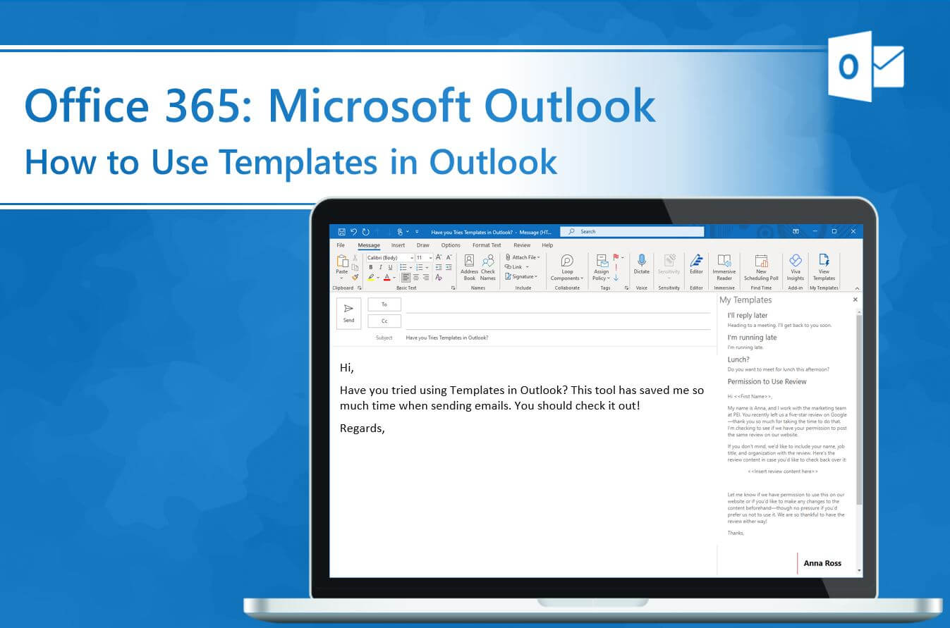 Learn how to use Templates in Outlook