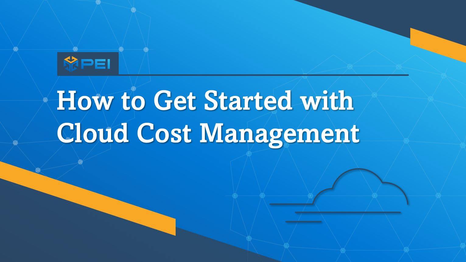 "How to Get Started with Cloud Cost Management" blue background