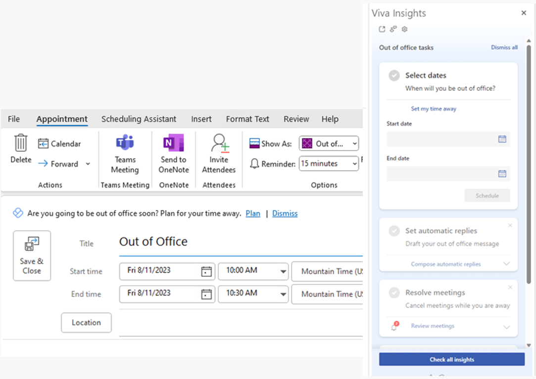 Viva Insights Example 3