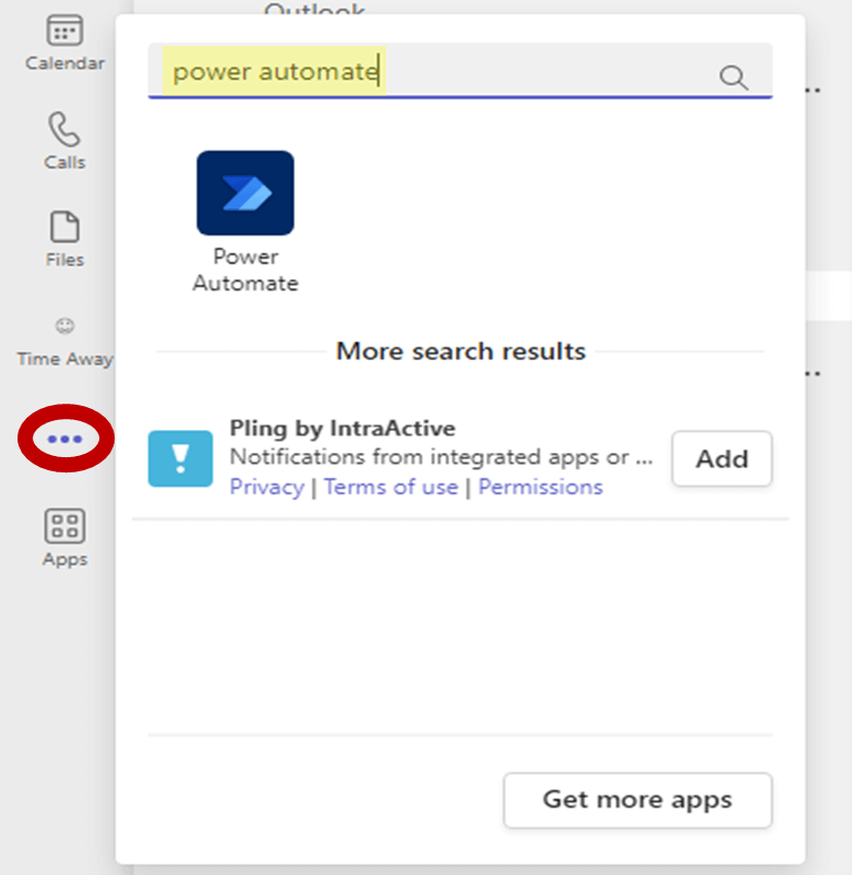 Power Automate access Power Automate app in Teams