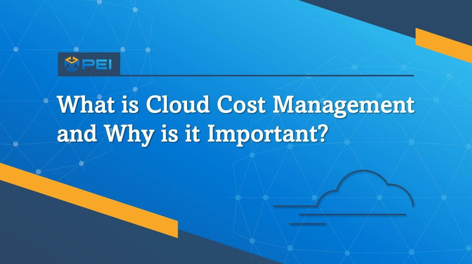 "What is Cloud Cost Management and Why is it Important?" blue background
